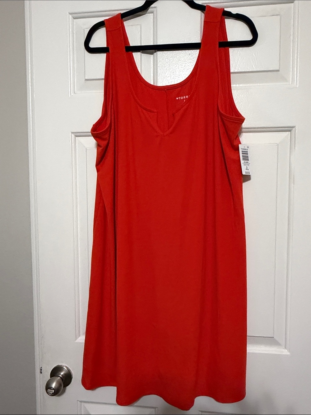 Torrid Bright Pumpkin Orange Ribbed Mini Dress